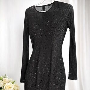 Fashion Nova Black Long Sleeve Dress